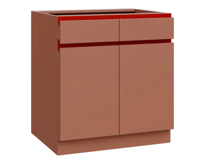 MHCS - 8DZ2 spodní skříňka, 2-dveřová, 2-zásuvková, 920x800x600, pudrově hnědá, profil burgundy MHCS - 8DZ2 spodní skříňka, 2-dveřová, 2-zásuvková, 920x800x600, pudrově hnědá, profil burgundy