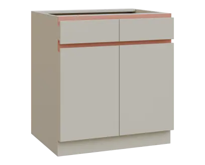 MHCS - 8DZ2 spodní skříňka, 2-dveřová, 2-zásuvková, 920x800x600, teplá šedá, profil béžově růžový MHCS - 8DZ2 spodní skříňka, 2-dveřová, 2-zásuvková, 920x800x600, teplá šedá, profil béžově růžový