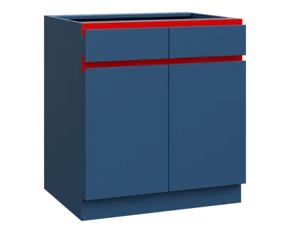 MHCS - 8DZ2 spodní skříňka, 2-dveřová, 2-zásuvková, 920x800x600, hlubinná modrá, profil červený MHCS - 8DZ2 spodní skříňka, 2-dveřová, 2-zásuvková, 920x800x600, hlubinná modrá, profil červený