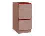 MHCS - 4Z33 spodní skříňka, 3-zásuvková, 920x400x600, pudrově růžová, profil burgundy