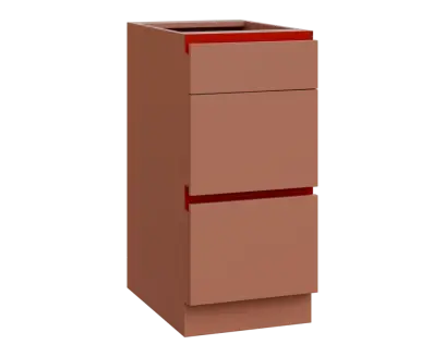 MHCS - 4Z33 spodní skříňka, 3-zásuvková, 920x400x600, pudrově hnědá, profil burgundy MHCS - 4Z33 spodní skříňka, 3-zásuvková, 920x400x600, pudrově hnědá, profil burgundy