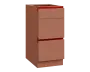 MHCS - 4Z33 spodní skříňka, 3-zásuvková, 920x400x600, pudrově hnědá, profil burgundy