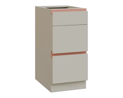 MHCS - 4Z33 spodní skříňka, 3-zásuvková, 920x400x600, teplá šedá, profil béžově růžový MHCS - 4Z33 spodní skříňka, 3-zásuvková, 920x400x600, teplá šedá, profil béžově růžový