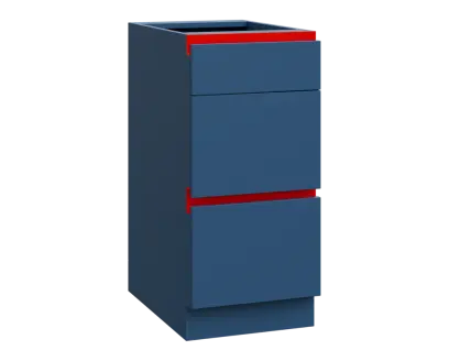 MHCS - 4Z33 spodní skříňka, 3-zásuvková, 920x400x600, hlubinná modrá, profil červený MHCS - 4Z33 spodní skříňka, 3-zásuvková, 920x400x600, hlubinná modrá, profil červený