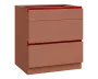 MHCS - 8Z33 spodní skříňka, 3-zásuvková, 920x800x600, pudrově hnědá, profil burgundy