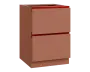 MHCS - 6Z22 spodní skříňka, 2-zásuvková, 920x600x600, pudrově hnědá, profil burgundy