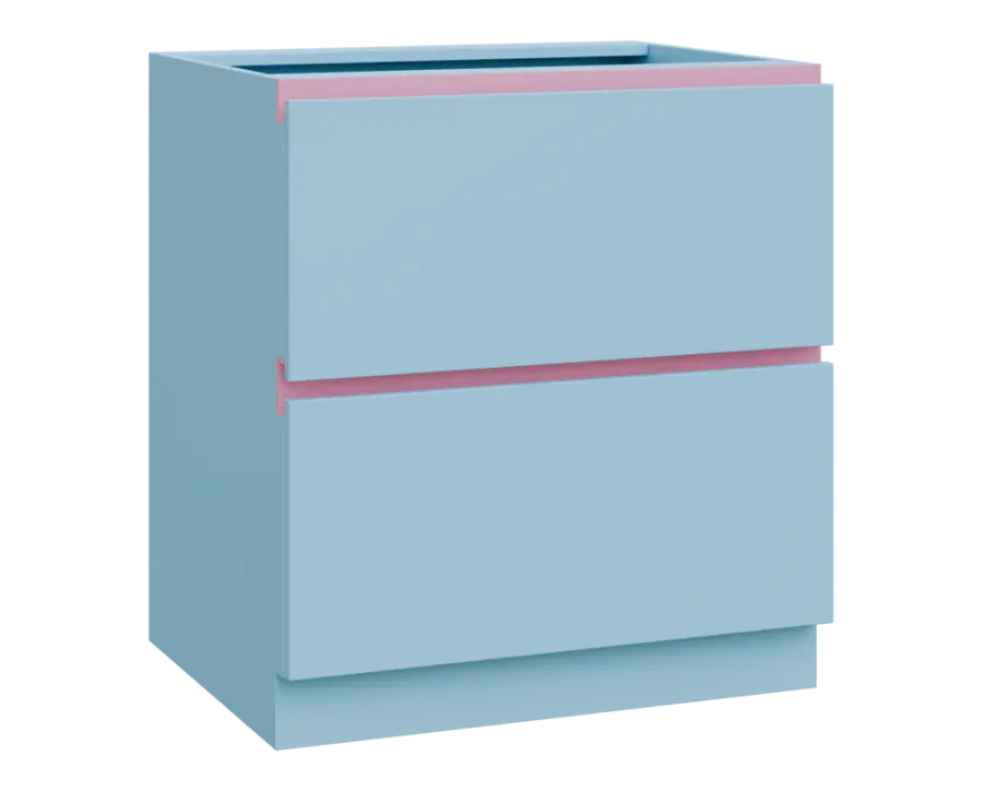 MHCS - 8Z22 spodní skříňka, 2-zásuvková, 920x800x600, obloha, profil světle růžový