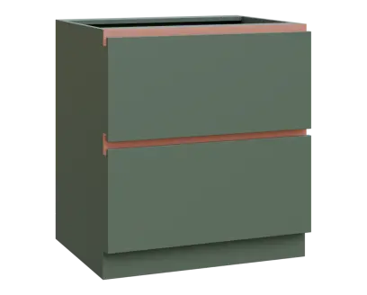 MHCS - 8Z22 spodní skříňka, 2-zásuvková, 920x800x600, agáve zelená, profil béžově růžový