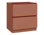 MHCS - 8Z22 spodní skříňka, 2-zásuvková, 920x800x600, pudrově hnědá, profil burgundy