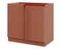 MHCSR - 9 spodní skříňka, rohová, 1-dveřová, levá, 920x900x600, pudrově hnědá, profil burgundy