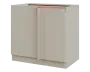 MHCSR - 9 spodní skříňka, rohová, 1-dveřová, levá, 920x900x600, teplá šedá, profil béžově růžový