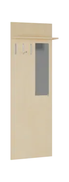 FLIPPO 04 stěna věšáková 600x220x1800 mm, zrcadlo, 3-háček, bříza světlá