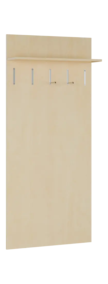FLIPPO 03 stěna věšáková 800x220x1800 mm, 5-háček, bříza světlá