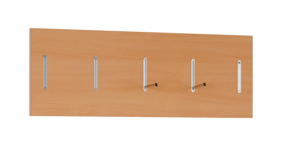 FLIPPO 06 stěna věšáková 1000x18x350 mm, 5-háček, buk royal
