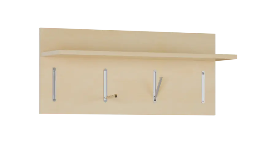 FLIPPO 08 stěna věšáková 800x220x350 mm, 4-háček, bříza světlá