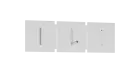 FLIPPO 11 stěna věšáková 800x36x350 mm, 3-háček, bílá