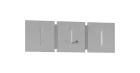 FLIPPO 11 stěna věšáková 800x36x350 mm, 3-háček, šedá