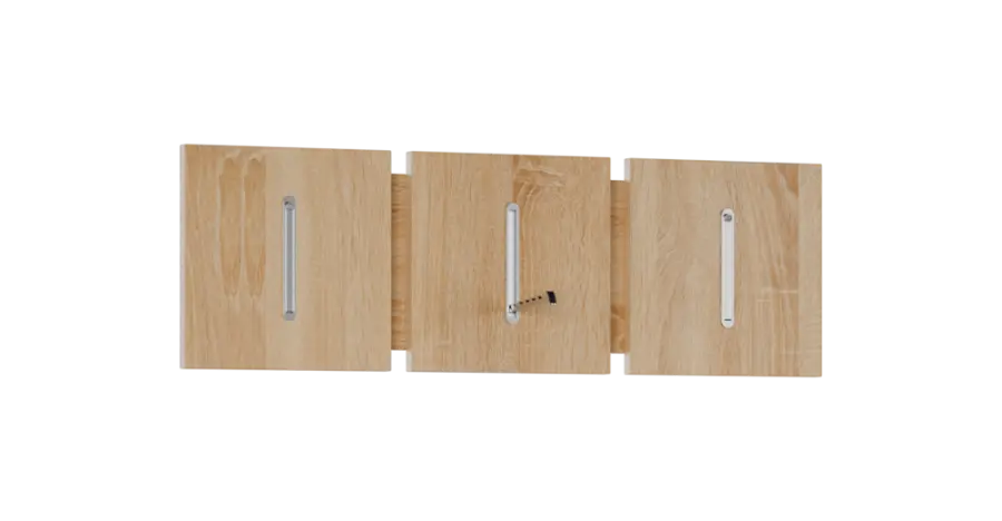 FLIPPO 11 stěna věšáková 800x36x350 mm, 3-háček, dub bardolino