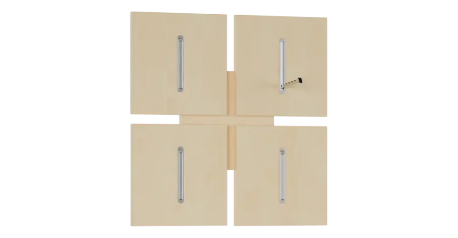 FLIPPO 12 stěna věšáková 520x36x520 mm, 4-háček, bříza světlá
