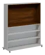 RGMK 1664 kancelářská skříň pro TV, 1800x1600x600, kolečka, ořechová