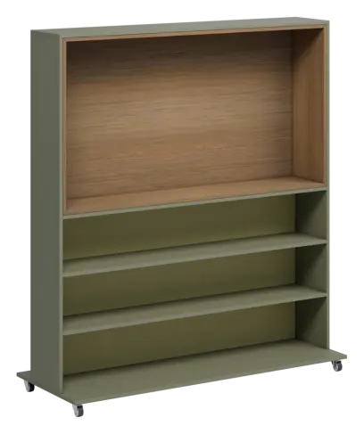 RGMK 1664 kancelářská skříň pro TV, 1800x1600x600, kolečka, zelená