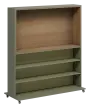 RGMK 1664 kancelářská skříň pro TV, 1800x1600x600, kolečka, zelená