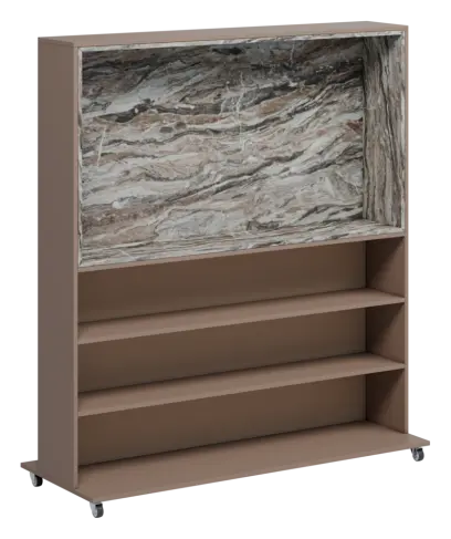 RGMK 1664 kancelářská skříň pro TV, 1800x1600x600, kolečka, neutrální