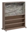 RGMK 1664 kancelářská skříň pro TV, 1800x1600x600, kolečka, neutrální