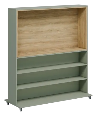 RGMK 1664 kancelářská skříň pro TV, 1800x1600x600, kolečka, vodní