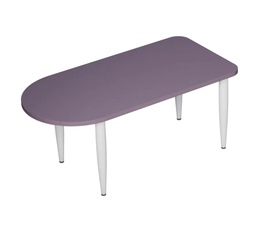 PLAYFORM 29 modulární hravé stoly, výška 520 mm, kovová podnož bílá, deska 25 mm, šeříková