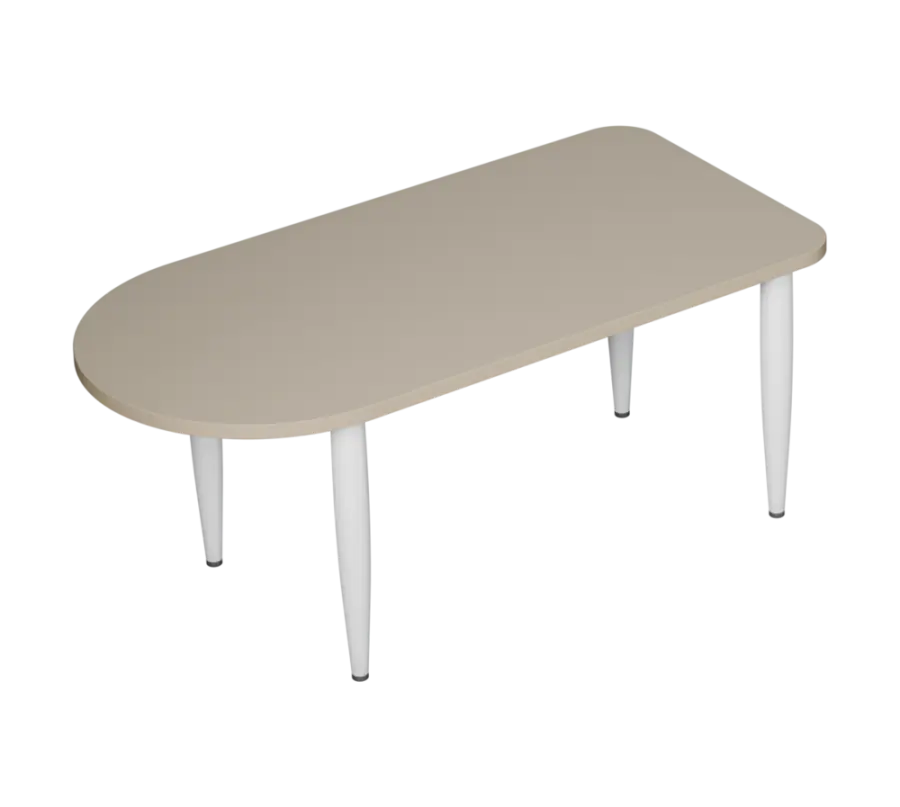 PLAYFORM 29 modulární hravé stoly, výška 520 mm, kovová podnož bílá, deska 25 mm, saténově šedá