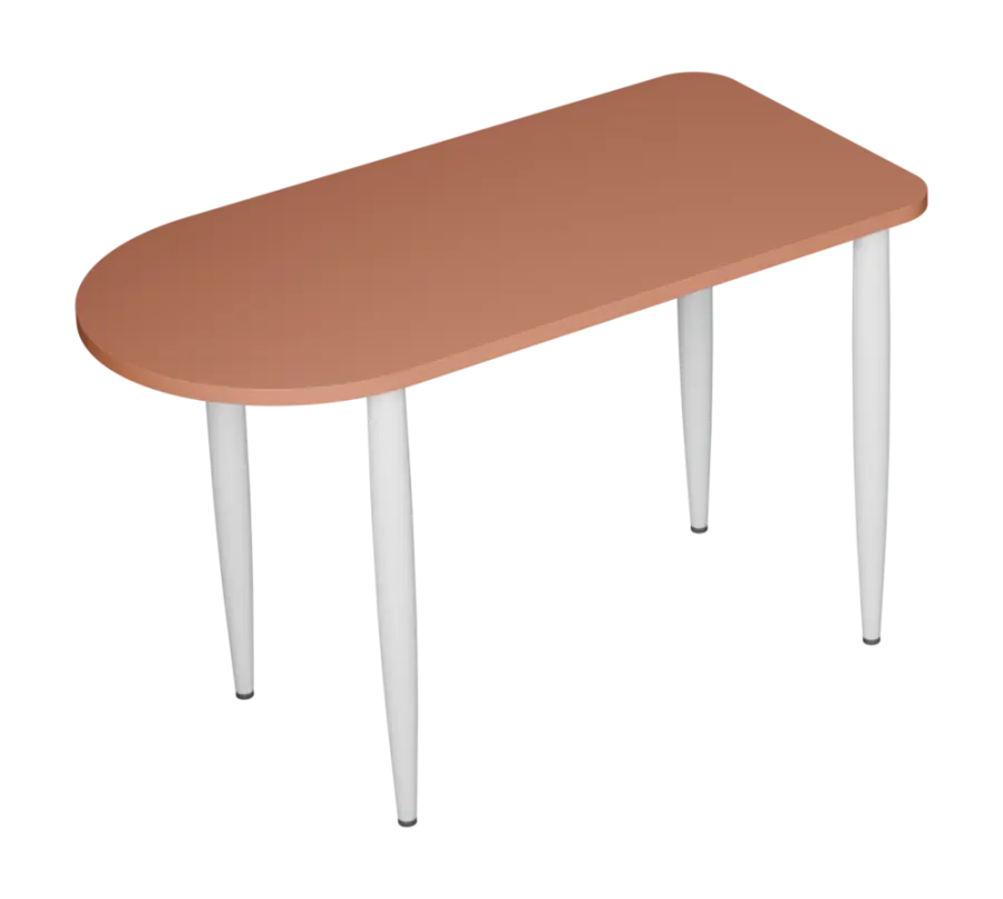 PLAYFORM 229 modulární hravé stoly, výška 750 mm, kovová podnož bílá, deska 25 mm, pudrově hnědá