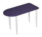 PLAYFORM 229 modulární hravé stoly, výška 750 mm, kovová podnož bílá, deska 25 mm, fialková