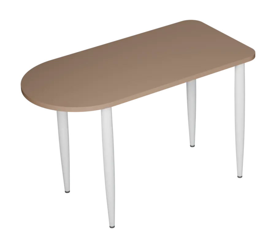 PLAYFORM 229 modulární hravé stoly, výška 750 mm, kovová podnož bílá, deska 25 mm, cappuccino