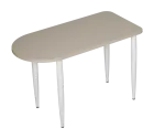 PLAYFORM 229 modulární hravé stoly, výška 750 mm, kovová podnož bílá, deska 25 mm, saténově šedá