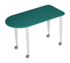PLAYFORM 229 K modulární hravé stoly, mobilní, výška 750 mm, kovová podnož bílá, deska 25 mm, jezern