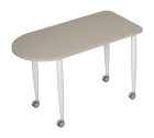 PLAYFORM 229 K modulární hravé stoly, mobilní, výška 750 mm, kovová podnož bílá, deska 25 mm, saténo