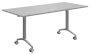 SLKP 180/70 pojízdný skládací stůl, nohy stříbrný lak, deska 25 mm, široký 1800 mm, šedá
