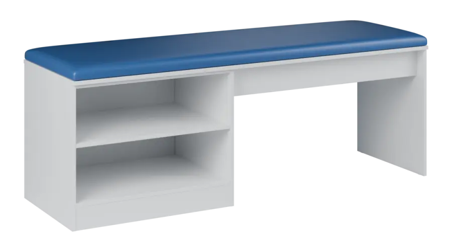MEDI HIDE 101 lehátko vyšetřovací, 710x1910x600 mm, bílá, koženka P10 modrá