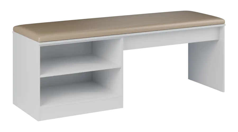 MEDI HIDE 101 lehátko vyšetřovací, 710x1910x600 mm, bílá, koženka P20 latte