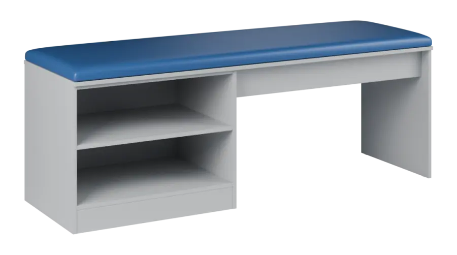 MEDI HIDE 101 lehátko vyšetřovací, 710x1910x600 mm, šedá, koženka P10 modrá