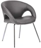 ROSELLA židle konferenční, ekokůže šedá