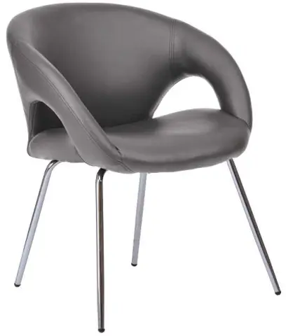 ROSELLA židle konferenční, ekokůže šedá