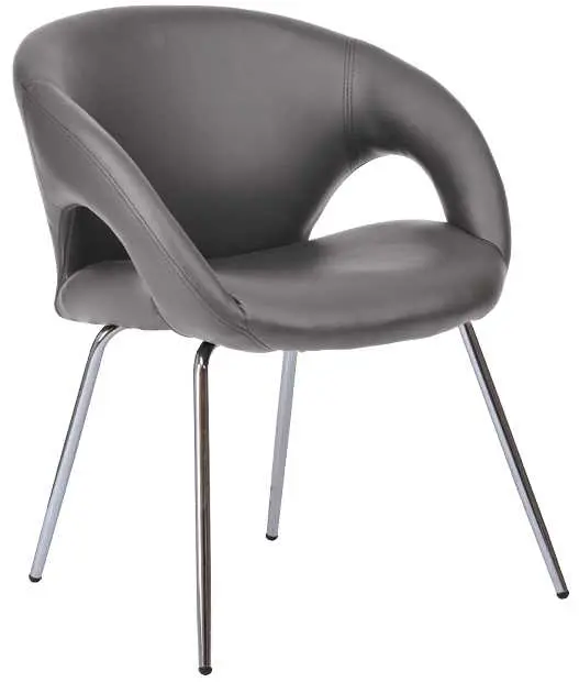 ROSELLA židle konferenční, ekokůže šedá