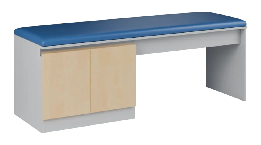 MEDI HIDE 202 lehátko vyšetřovací, 710x1910x600 mm, korpus šedý, dvířka bříza světlá, koženka P10 mo