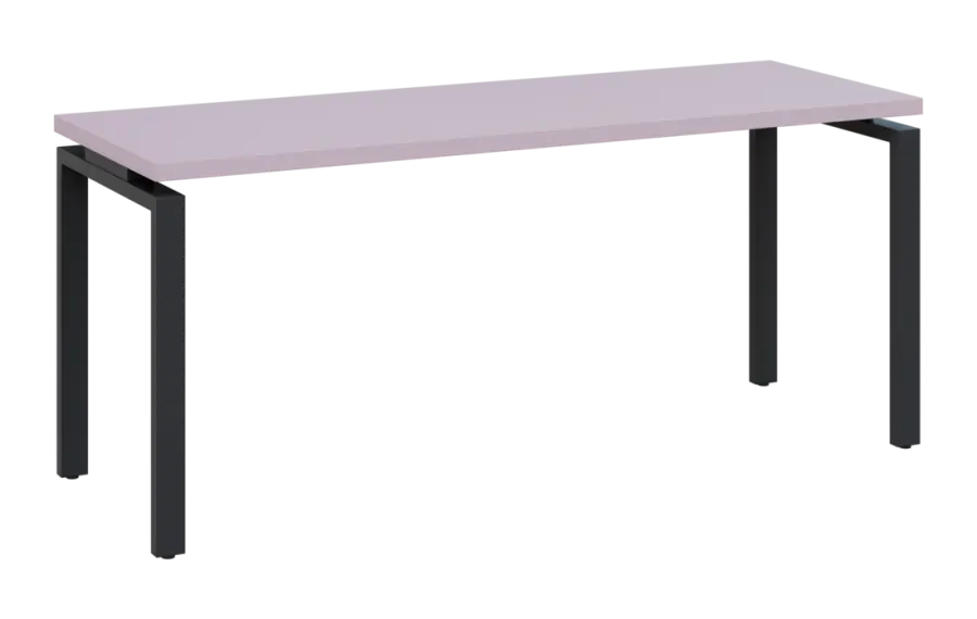 MHCPK 36 - 18 stůl kancelářský, kovová podnož černá, deska 36 mm, široký 1800 mm, pastelově růžová
