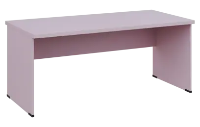 MHCPL 38 - 18 stůl kancelářský, dřevěná podnož, deska 36 mm, široký 1800 mm, pastelově růžová