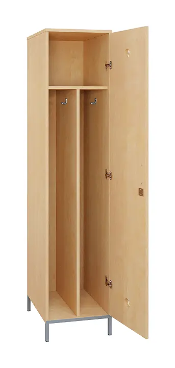 SLN - 41S šatní skříň dřevěná, 1-dveřová, háček, 1800 x 400 x 500, kovové nohy, bříza irská