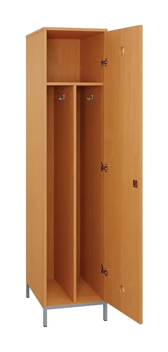 SLN - 41S šatní skříň dřevěná, 1-dveřová, háček, 1800 x 400 x 500, kovové nohy, buk royal