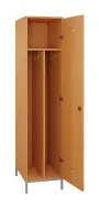 SLN - 41S šatní skříň dřevěná, 1-dveřová, háček, 1800 x 400 x 500, kovové nohy, buk royal